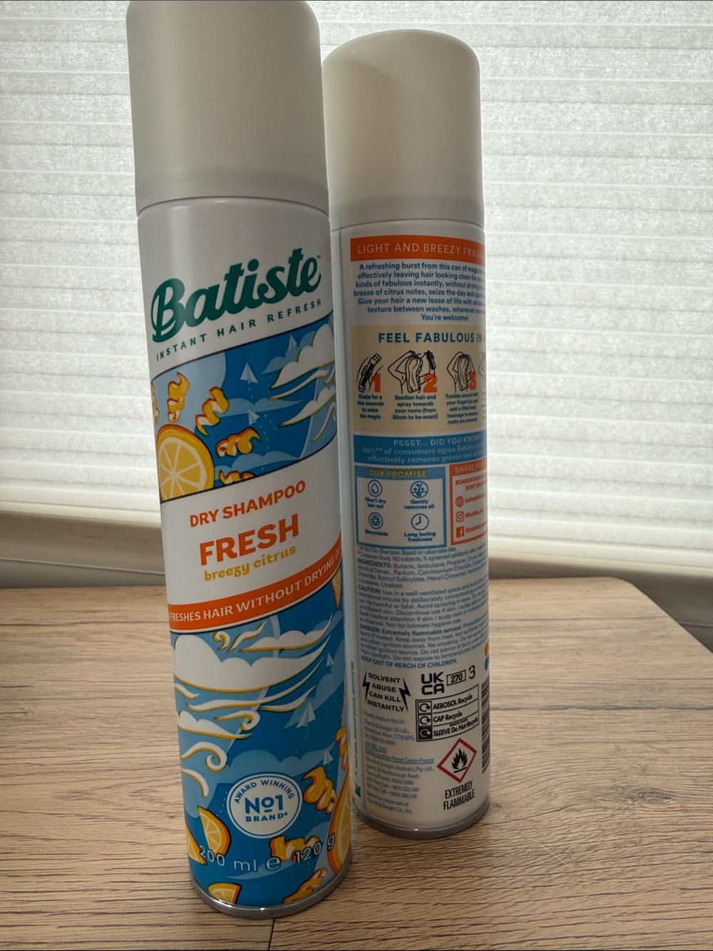 *NEW*200ml*Batiste* Fresh* Dry Shampoo- breezy citrus